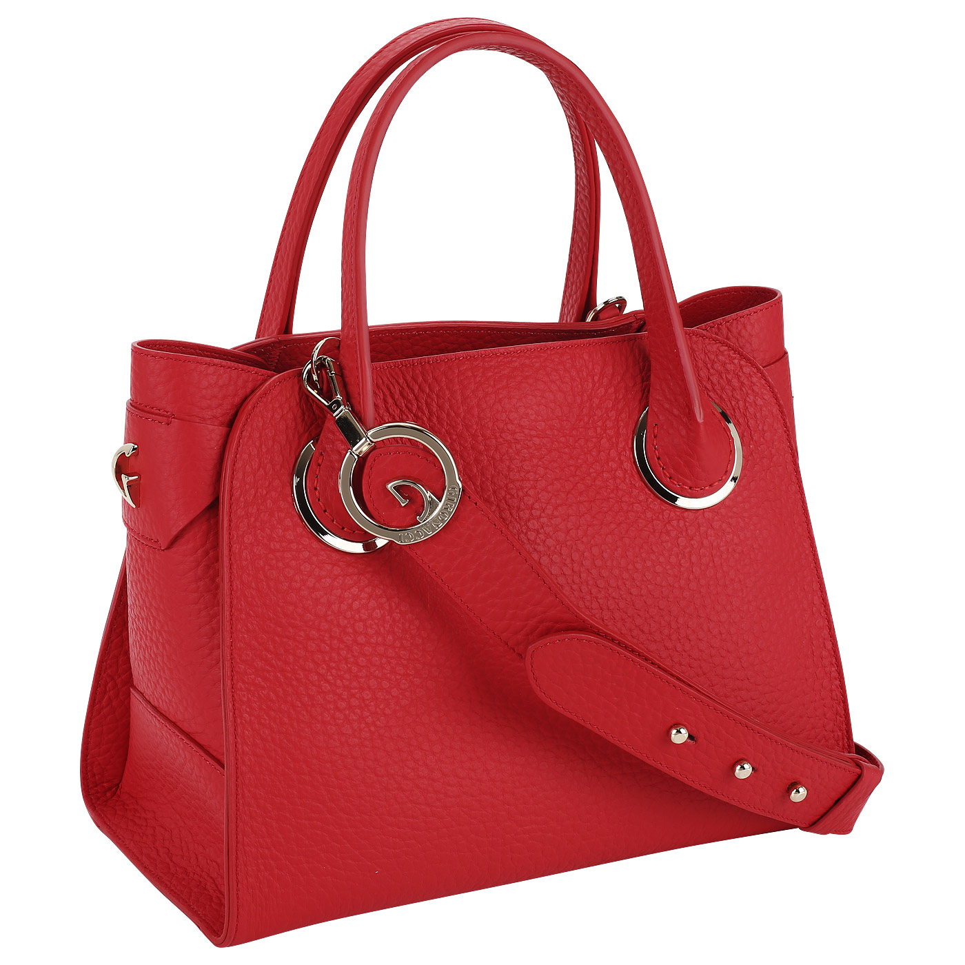 Красная кожаная сумка Gironacci 