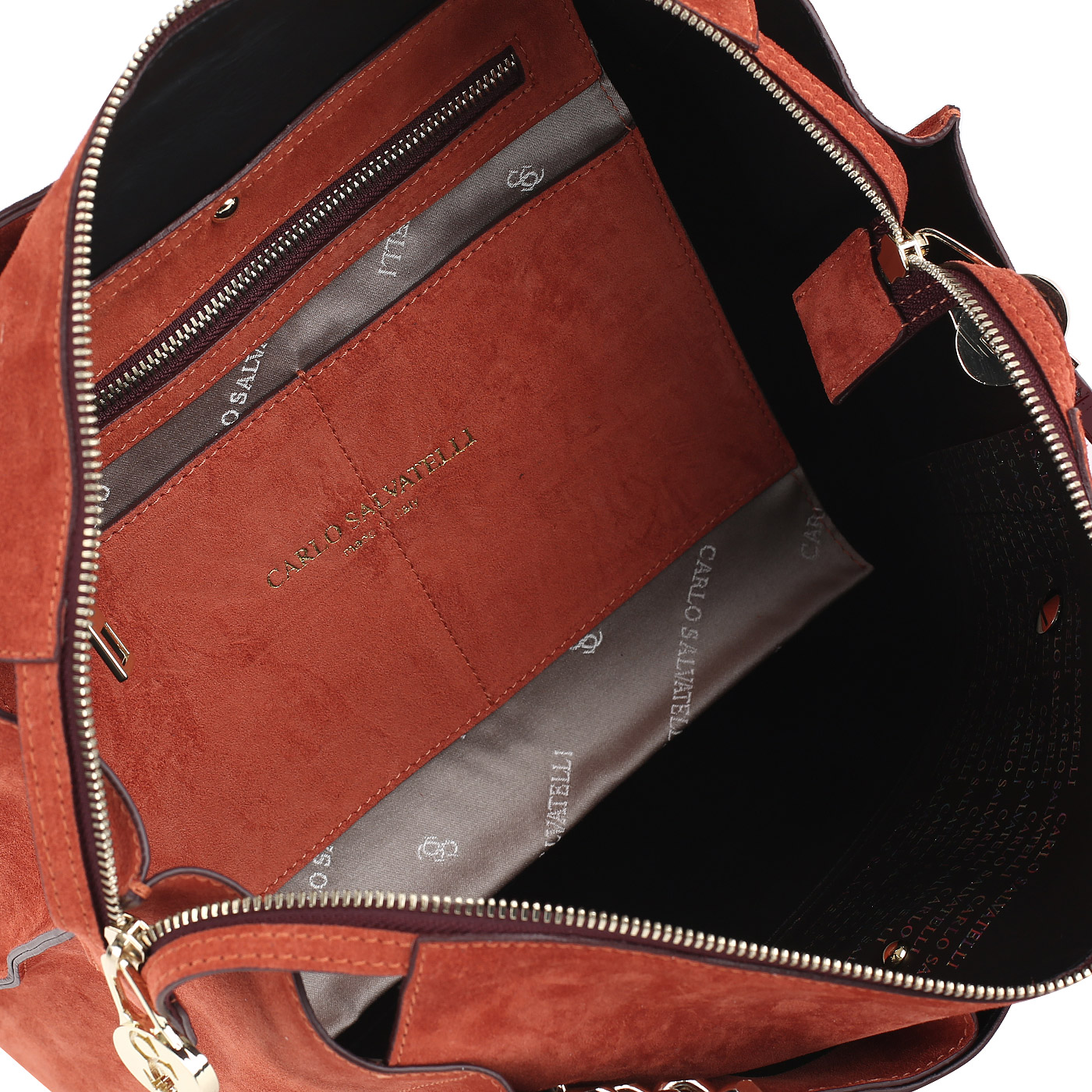 Замшевая сумка Carlo Salvatelli Camoscio