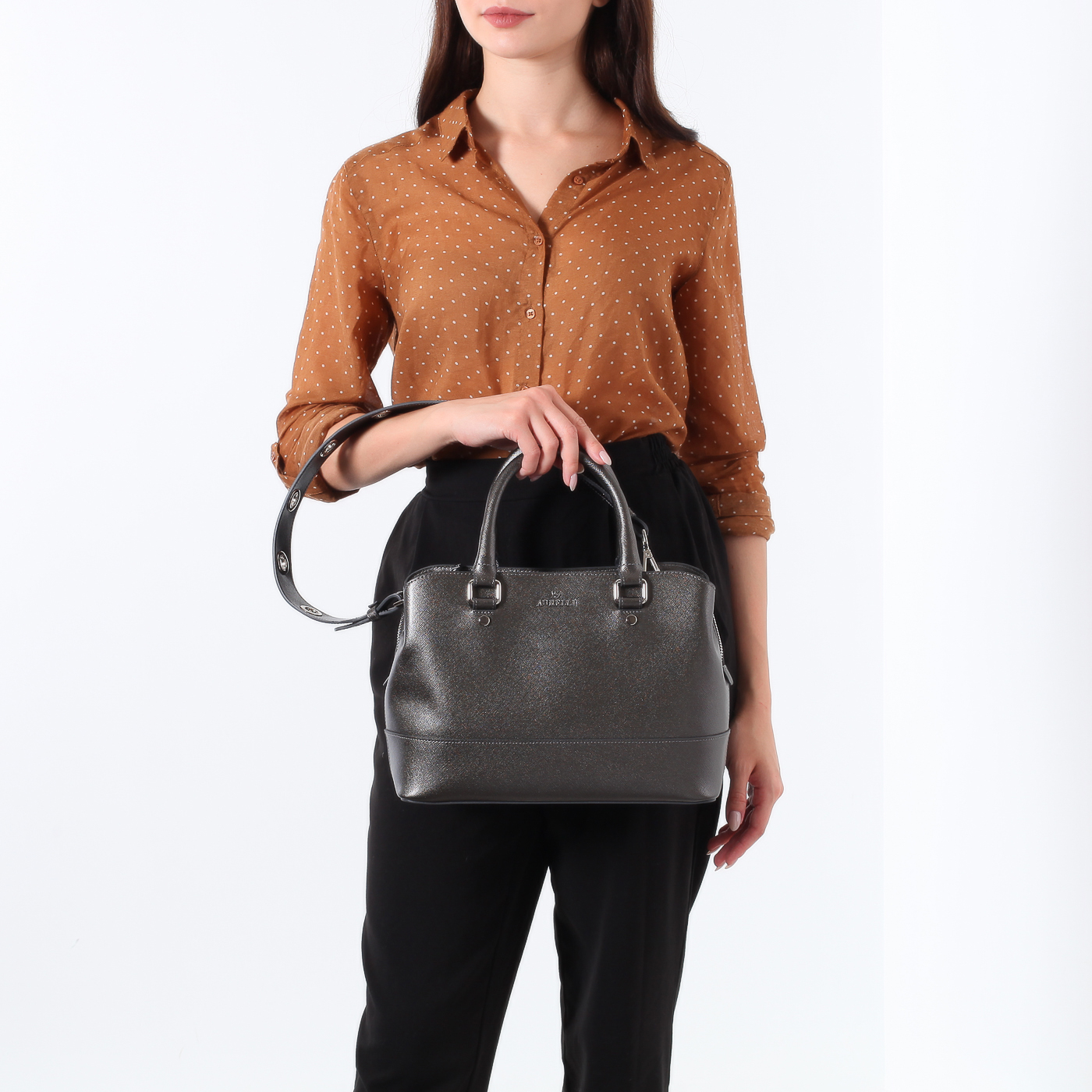 Сумка с тремя отделениями Aurelli Saffiano