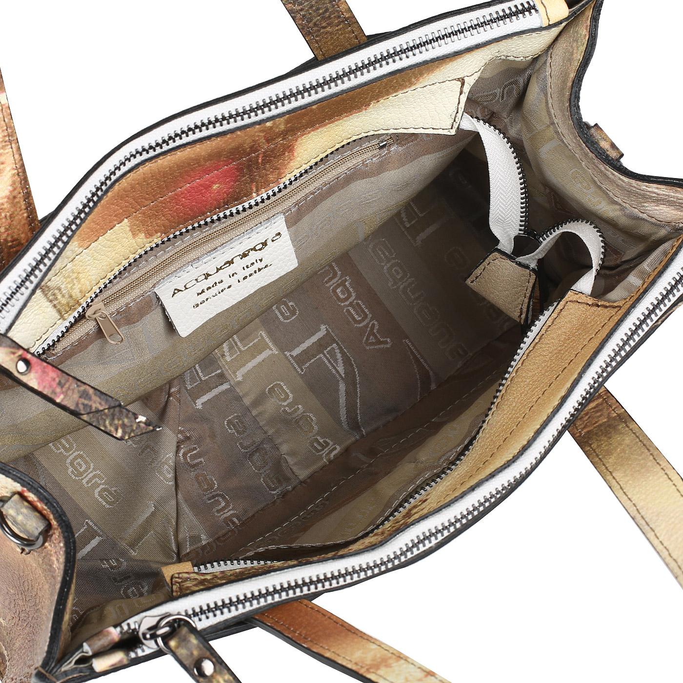 Кожаная сумка с тремя отделами Acquanegra Amsterdam