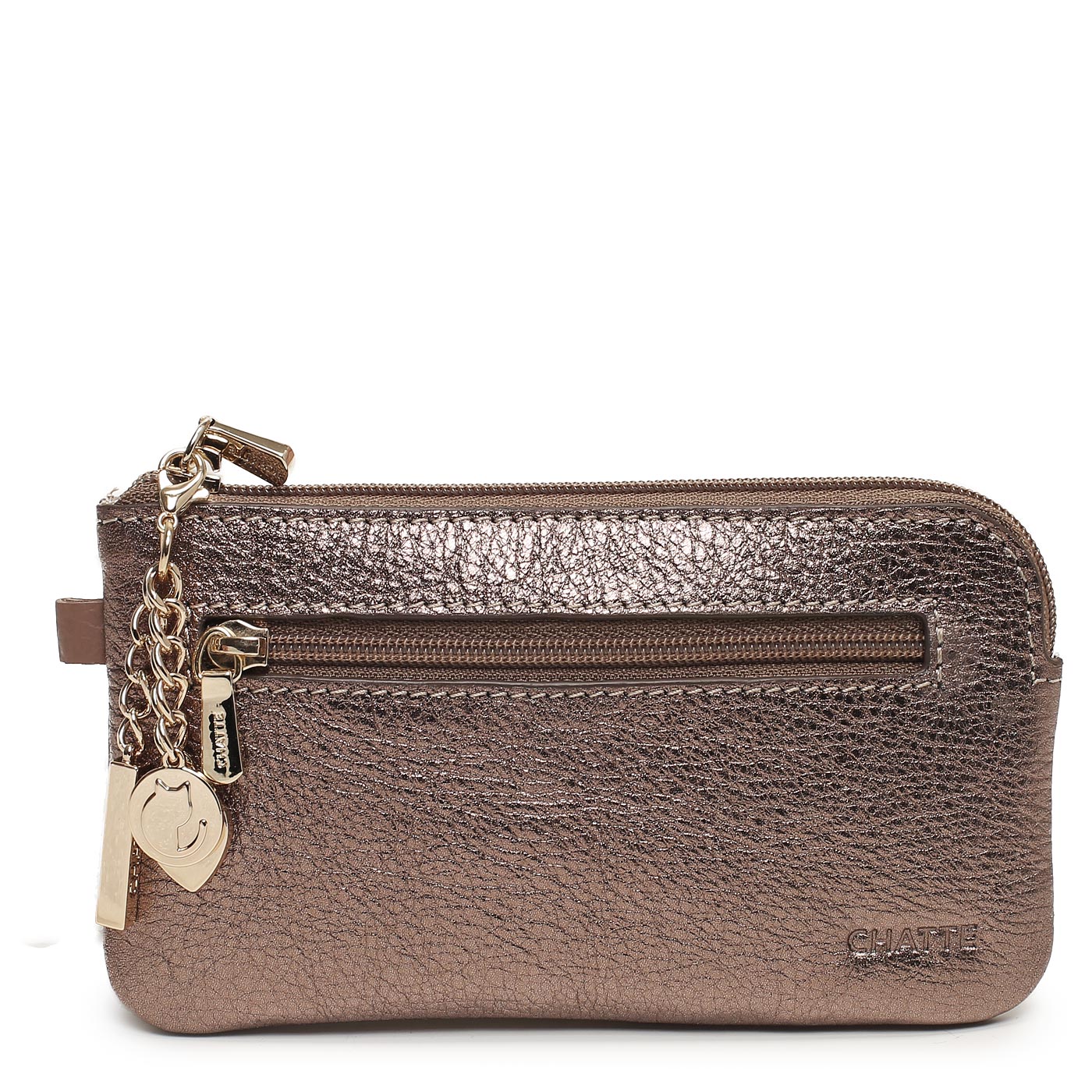 Chatte Кожаная ключница на молнии