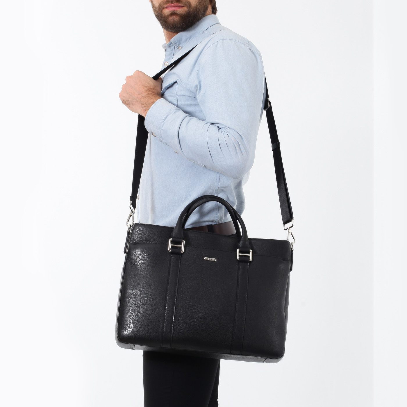 Кожаная деловая сумка Stevens 