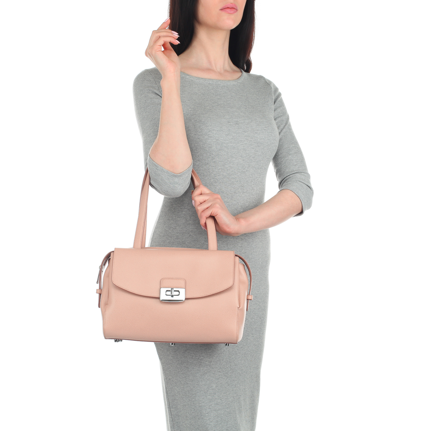 Женская кожаная сумка с длинными ручками Aurelli Alma