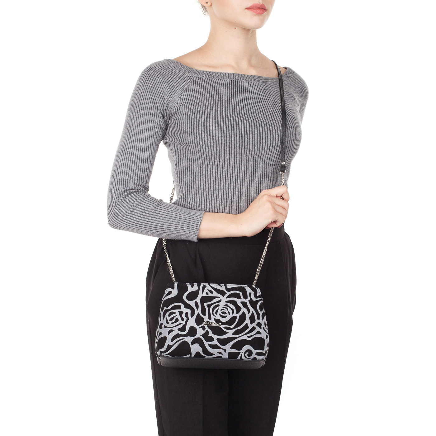 Маленькая кожаная сумка через плечо Marina Creazioni 