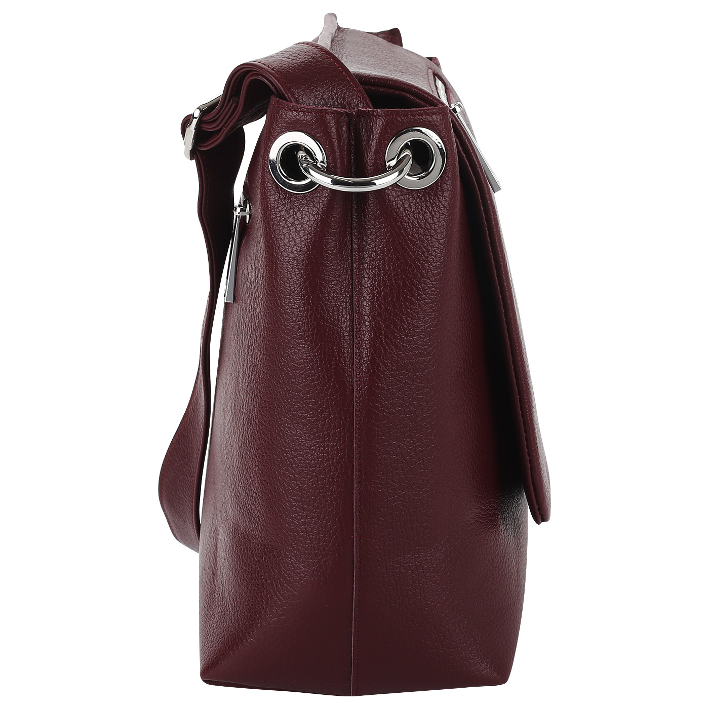 Бордовая сумка из кожи Chatte Lion