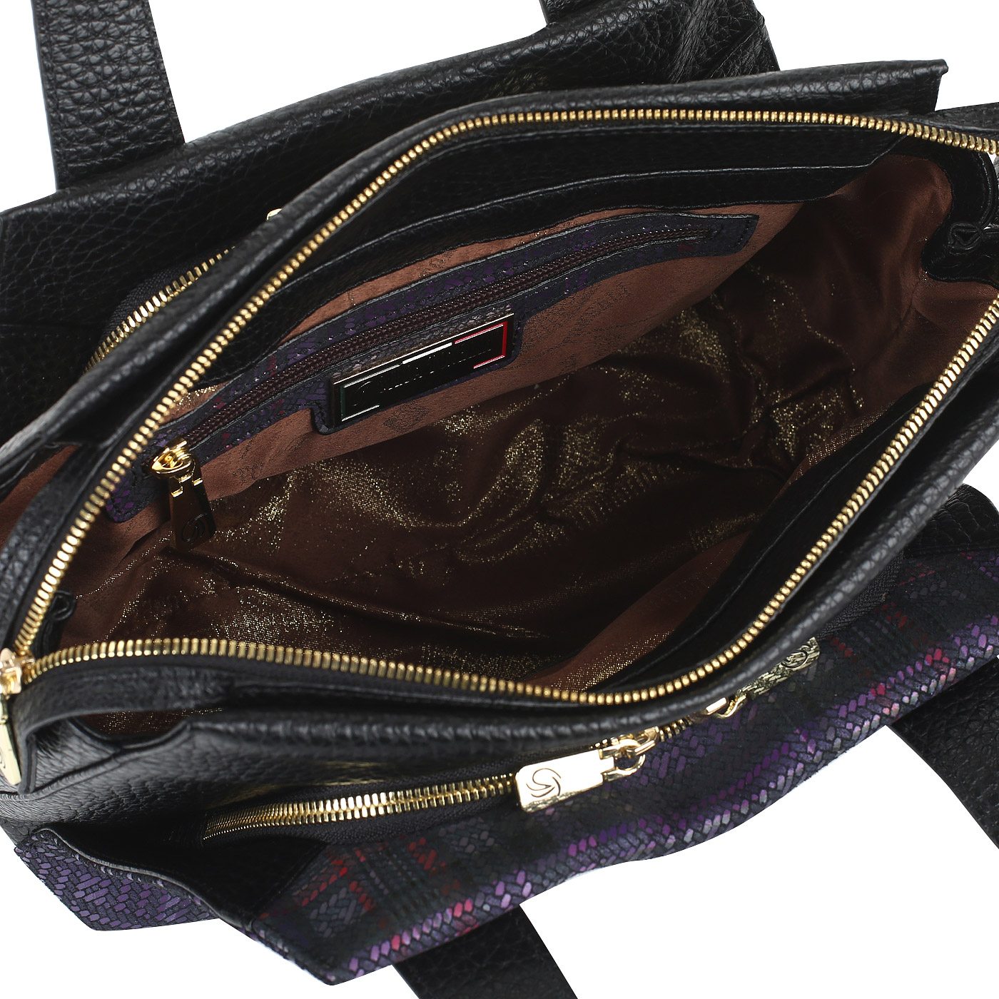 Сумка из комбинированной кожи Gilda Tonelli Cervino Galles