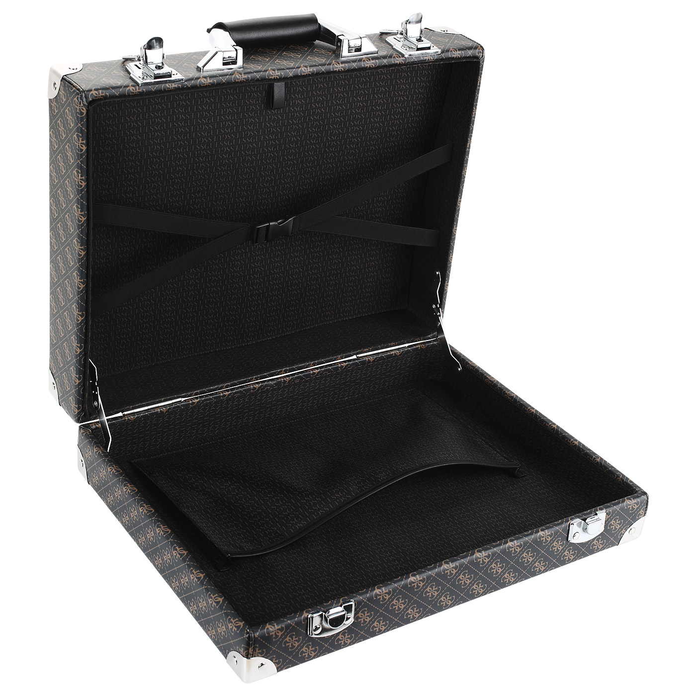 Мужской чемодан-кейс с логотипом бренда Guess Cay