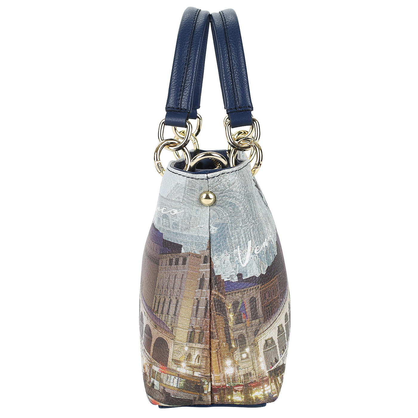 Кожаная сумка с двумя отделами Acquanegra Venezia