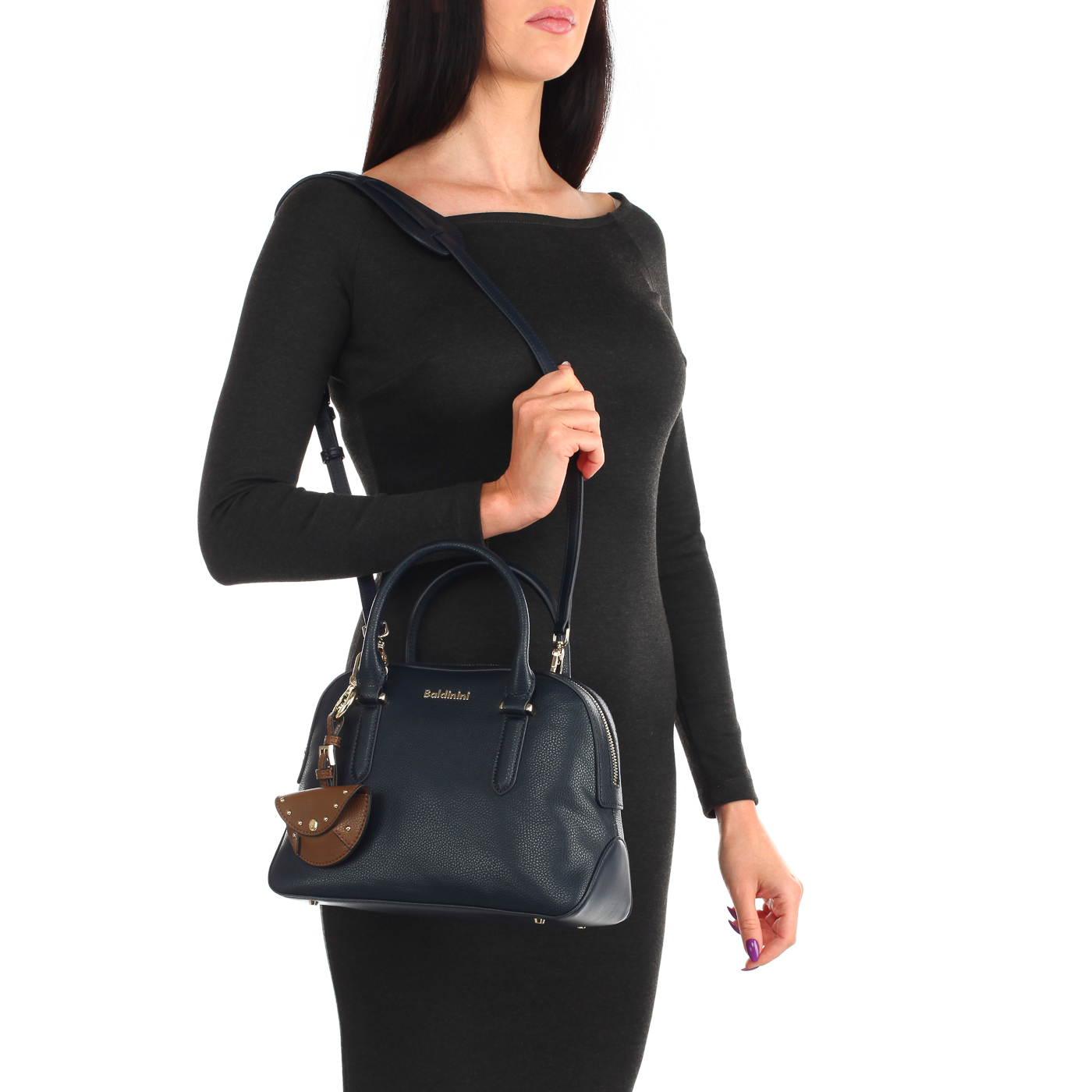 Кожаная сумка на молнии Baldinini Micol