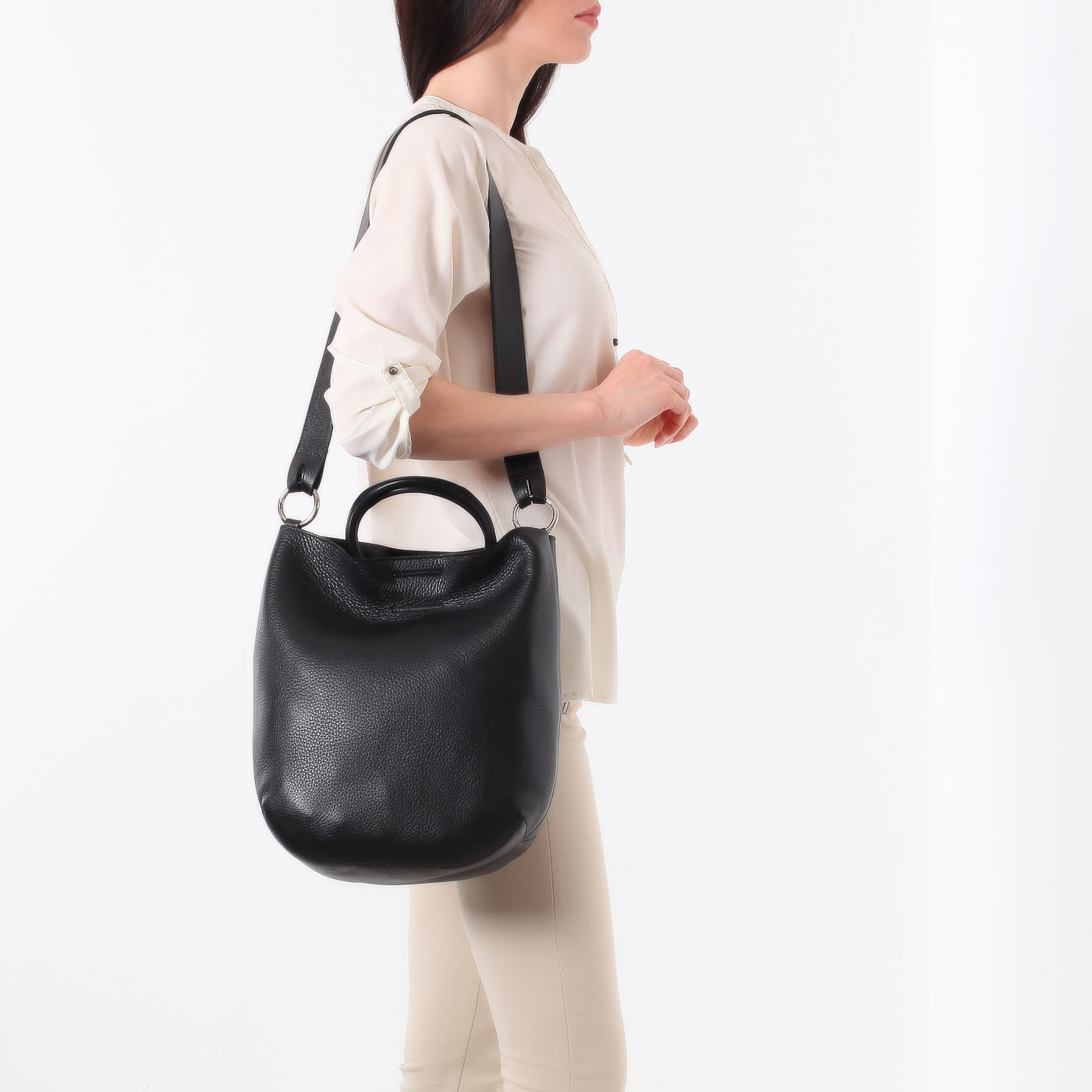 Сумка из мягкой зернистой кожи Chatte 