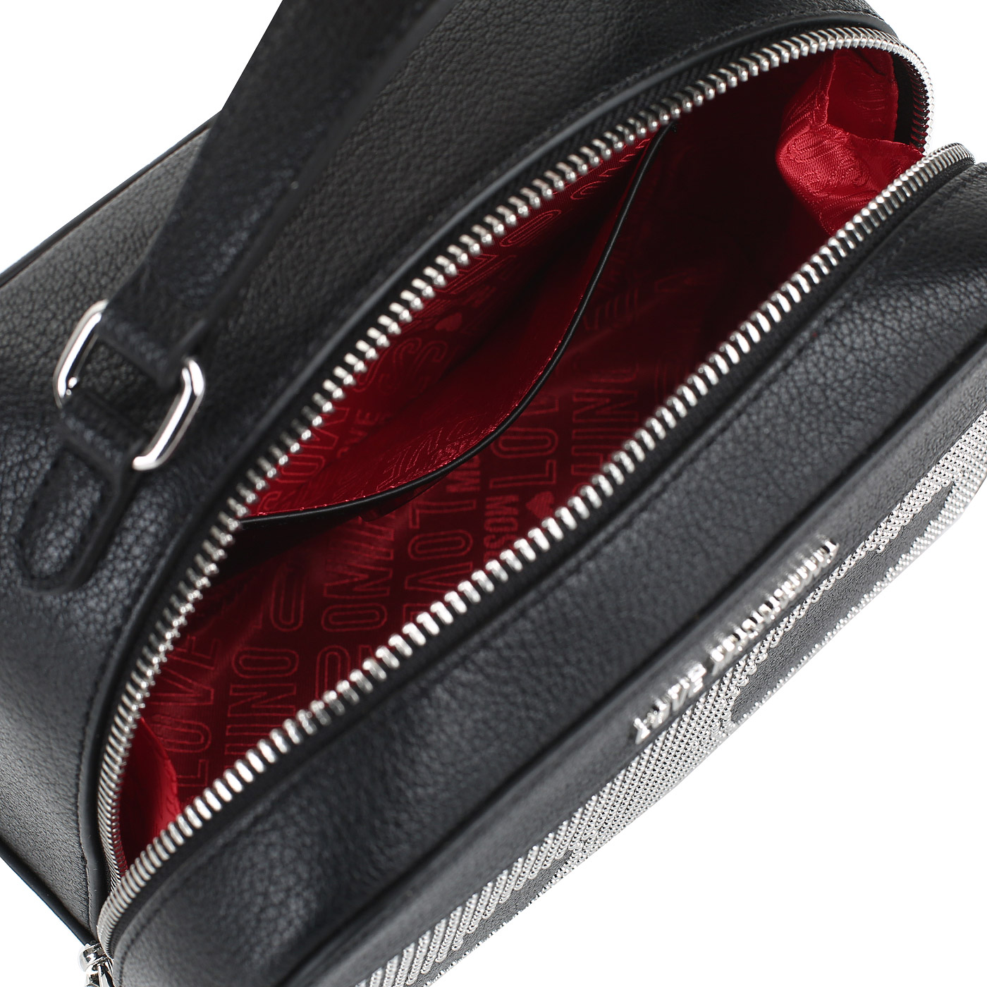 Сумочка со съемным ремешком Love Moschino Microstuds