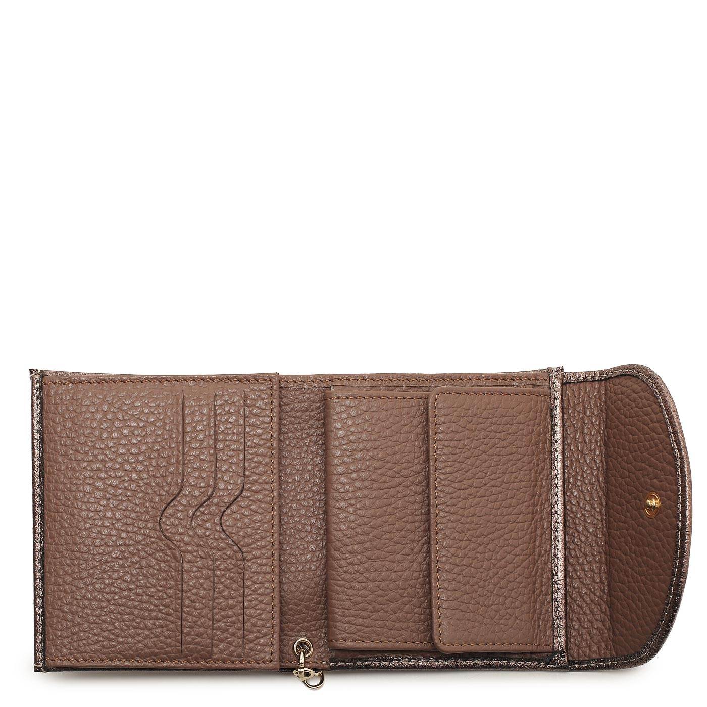 Женское кожаное портмоне на кнопке Chatte Amelie shine