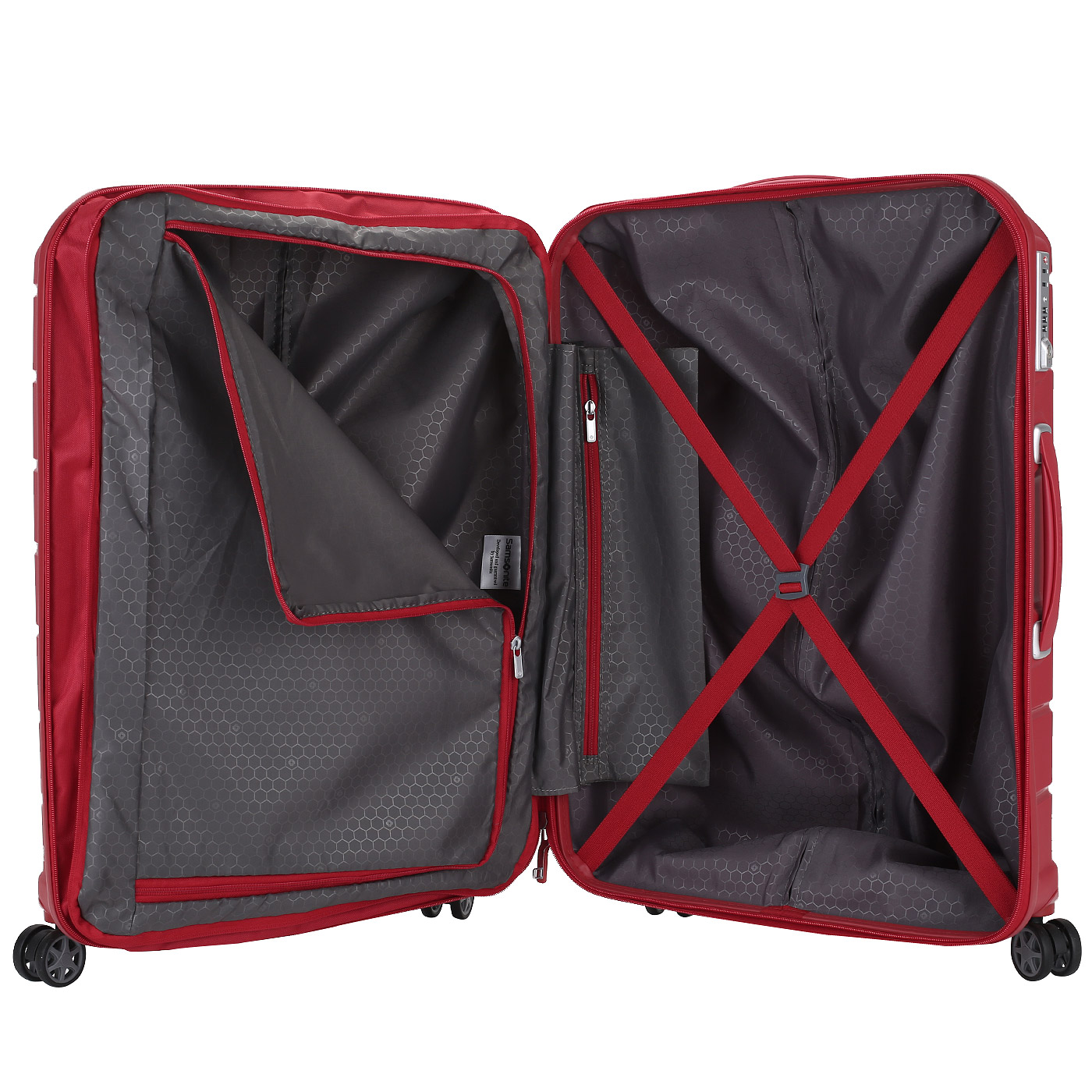 Чемодан средний M из полипропилена с кодовым замком Samsonite Flux