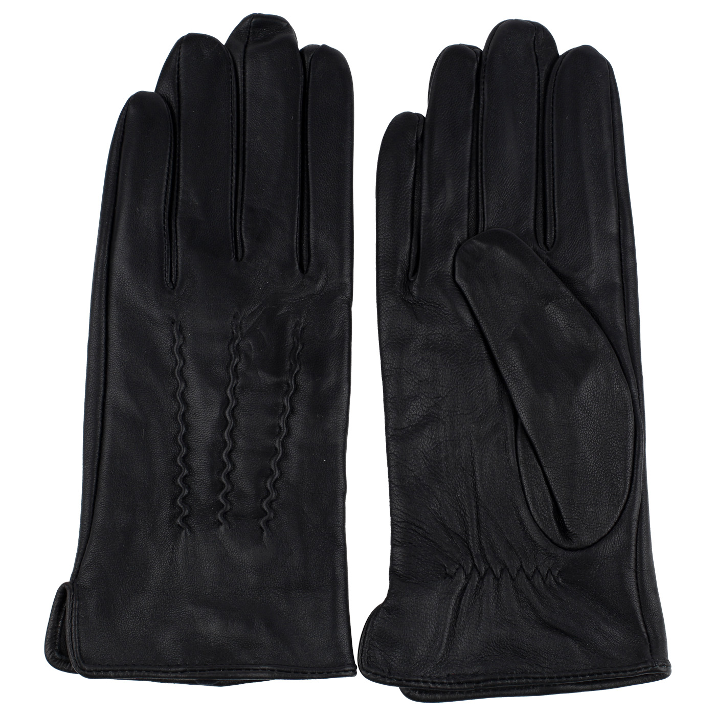 Перчатки из черной натуральной кожи Stevens 