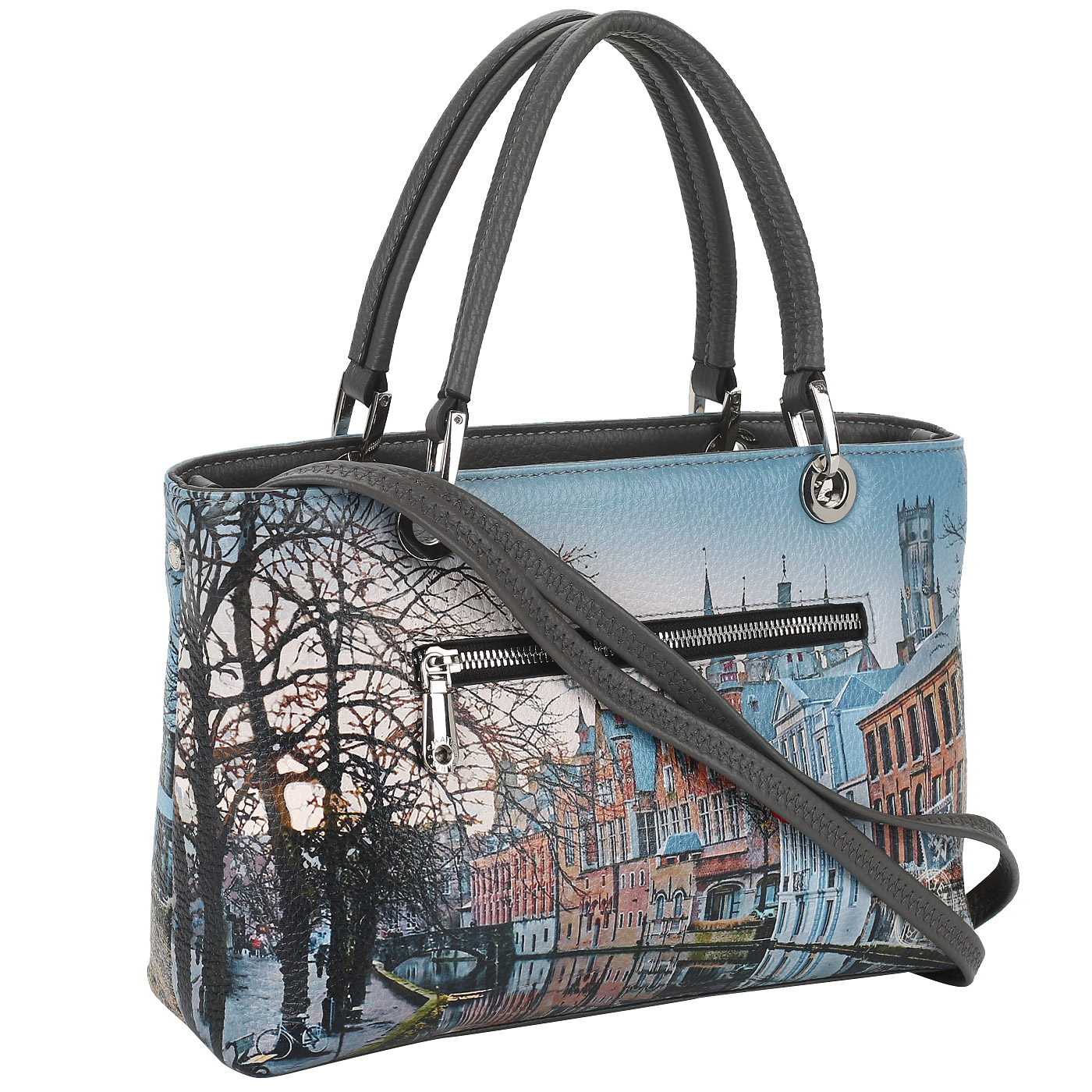 Принтовая сумка с брелоком Chatte 