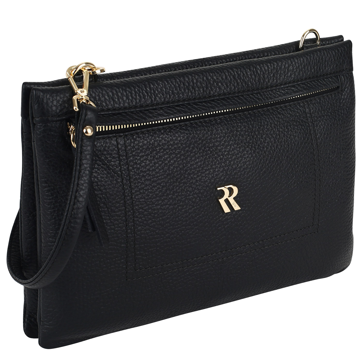 Чёрная кожаная сумочка Bruno Rossi Dollaro