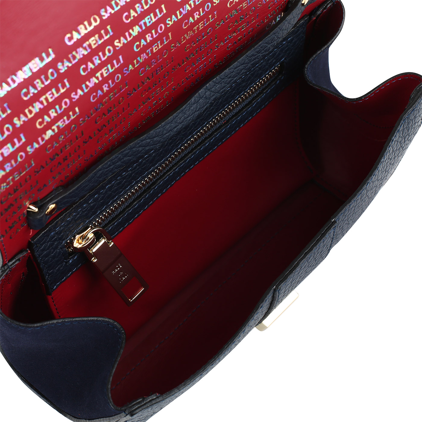 Кожаная сумочка с откидным клапаном Carlo Salvatelli Cervino