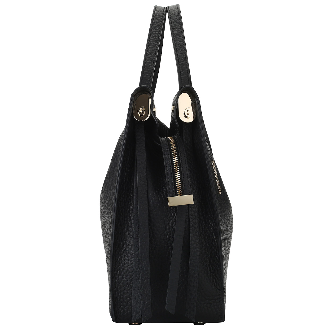 Мягкая кожаная сумка на двойной молнии Gironacci 