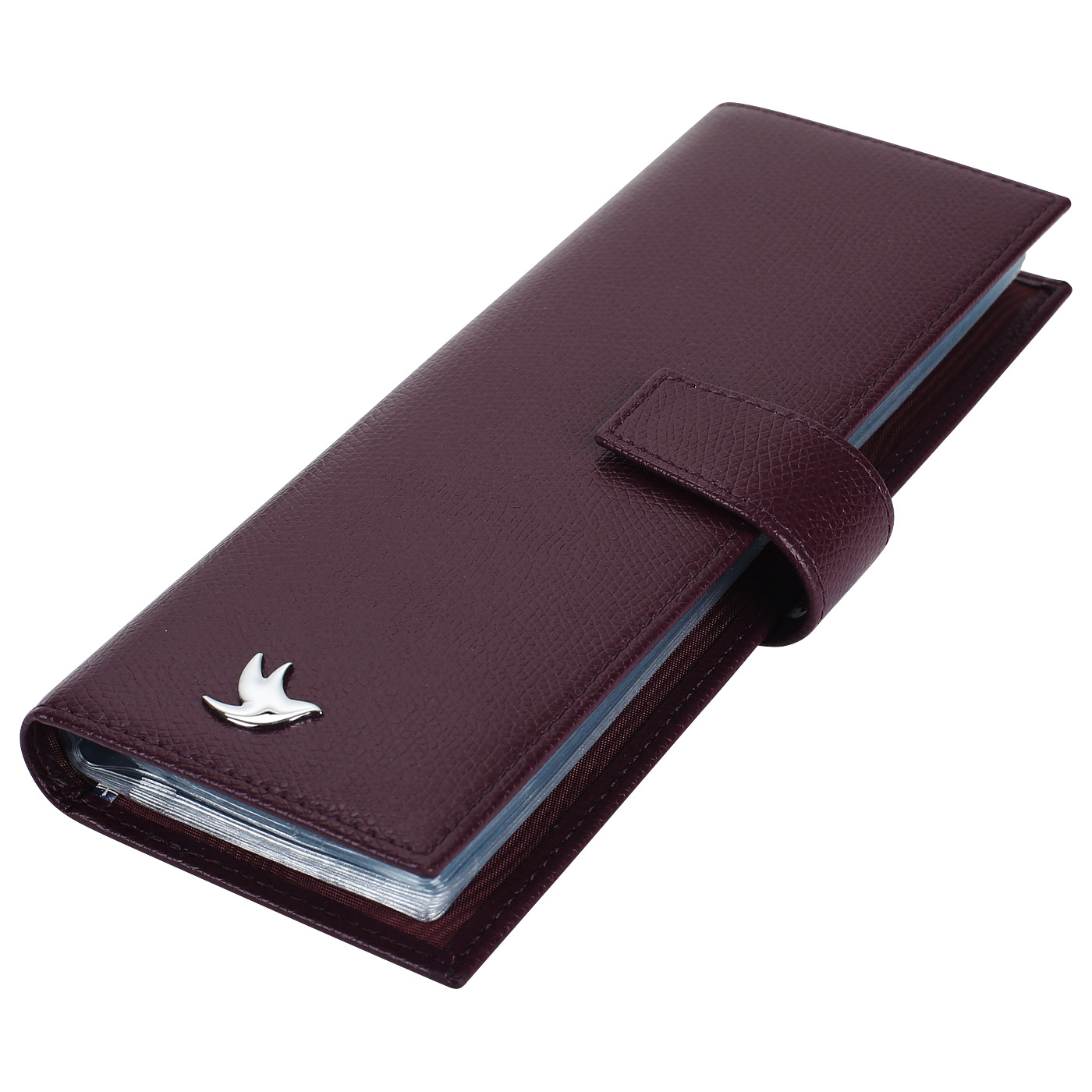 Кожаная вертикальная визитница Aurelli Alma fantasia