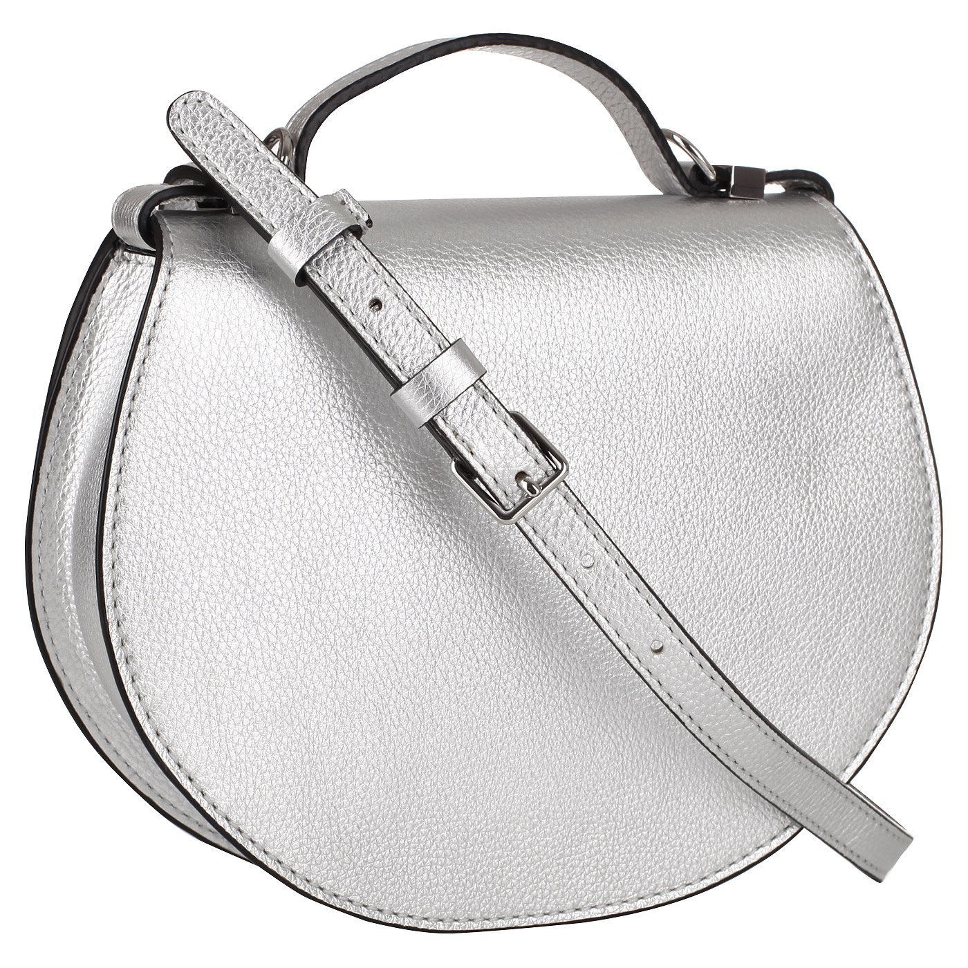 Серебристая сумочка Coccinelle Sirio