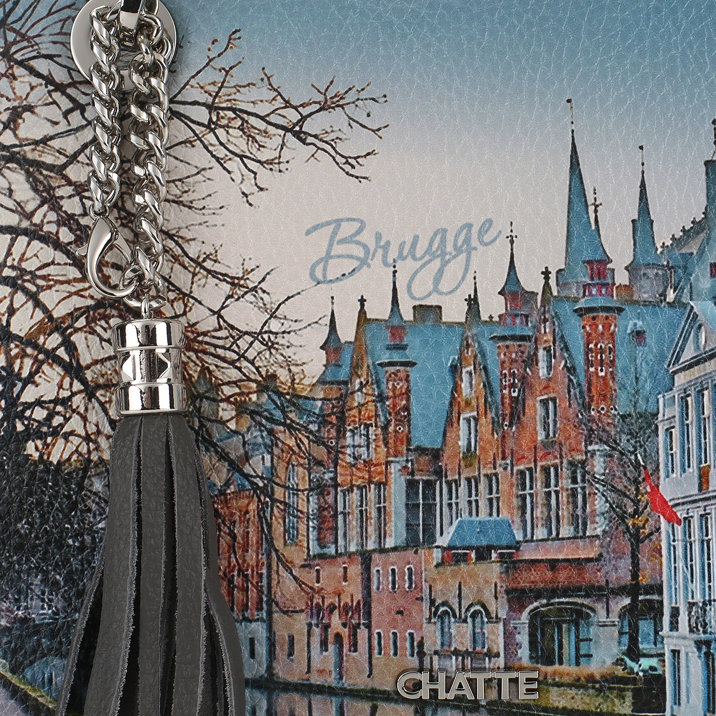 Принтовая сумка с брелоком Chatte 