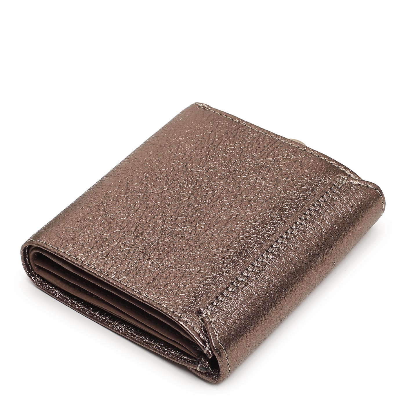 Женское кожаное портмоне на кнопке Chatte Amelie shine