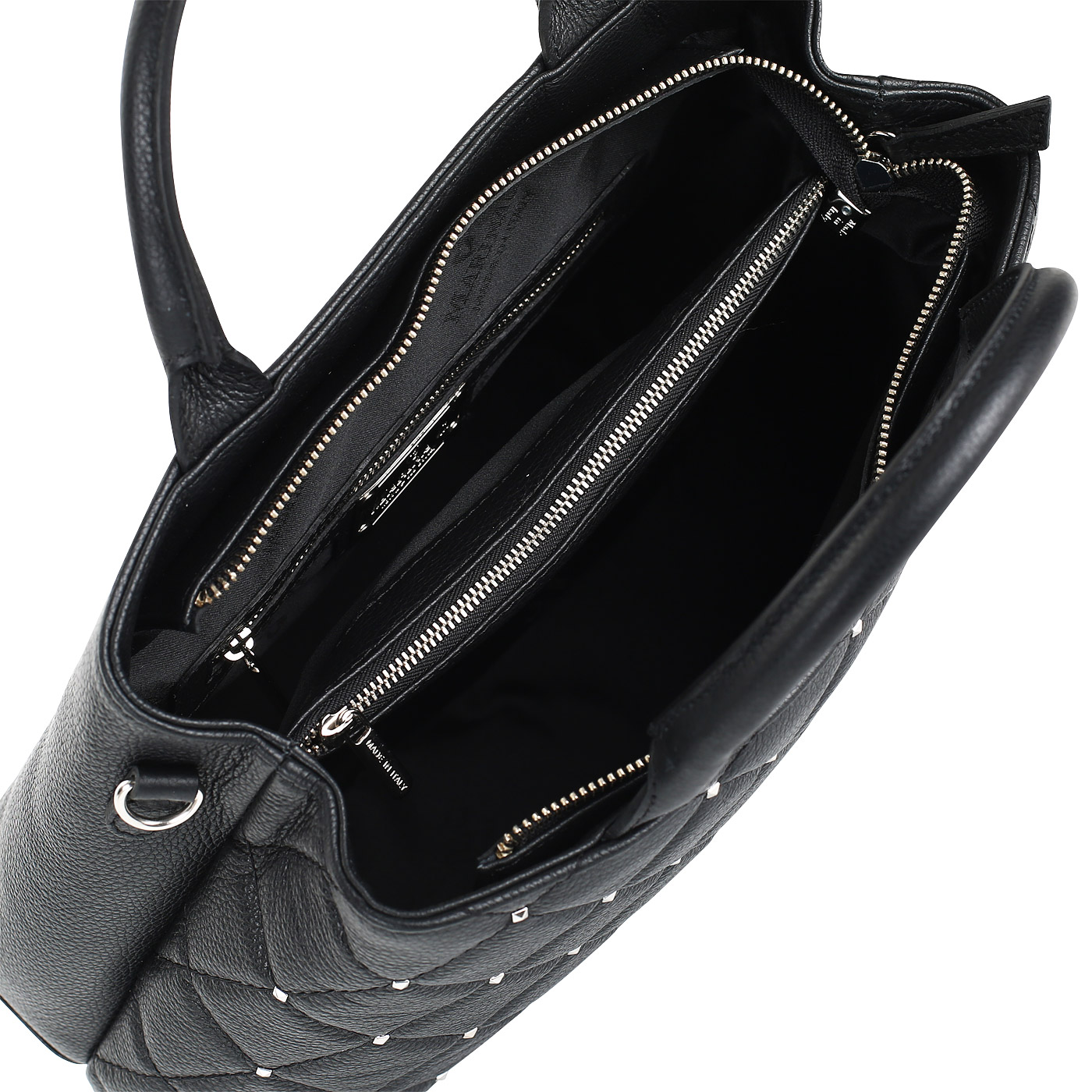 Женская стеганая сумка из черной кожи Marina Creazioni 