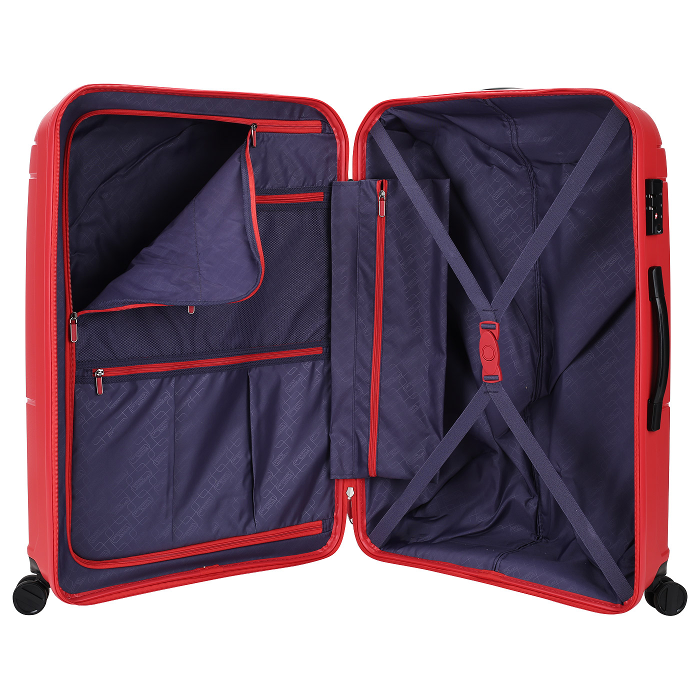 Чемодан большой L из полипропилена с кодовым замком Stevens Fusion