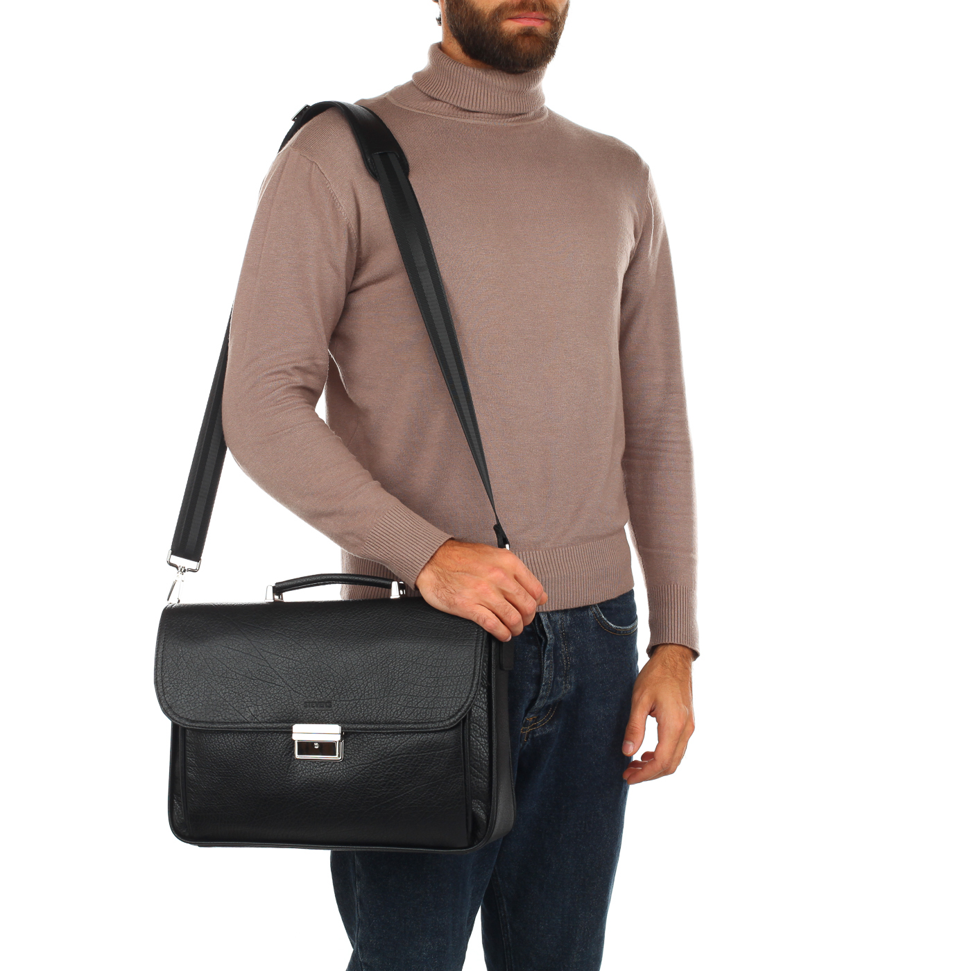 Кожаный деловой портфель Stevens 