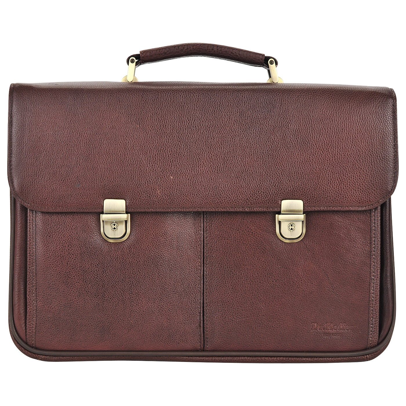 Dr. Koffer Мужской кожаный портфель с плечевым ремнем