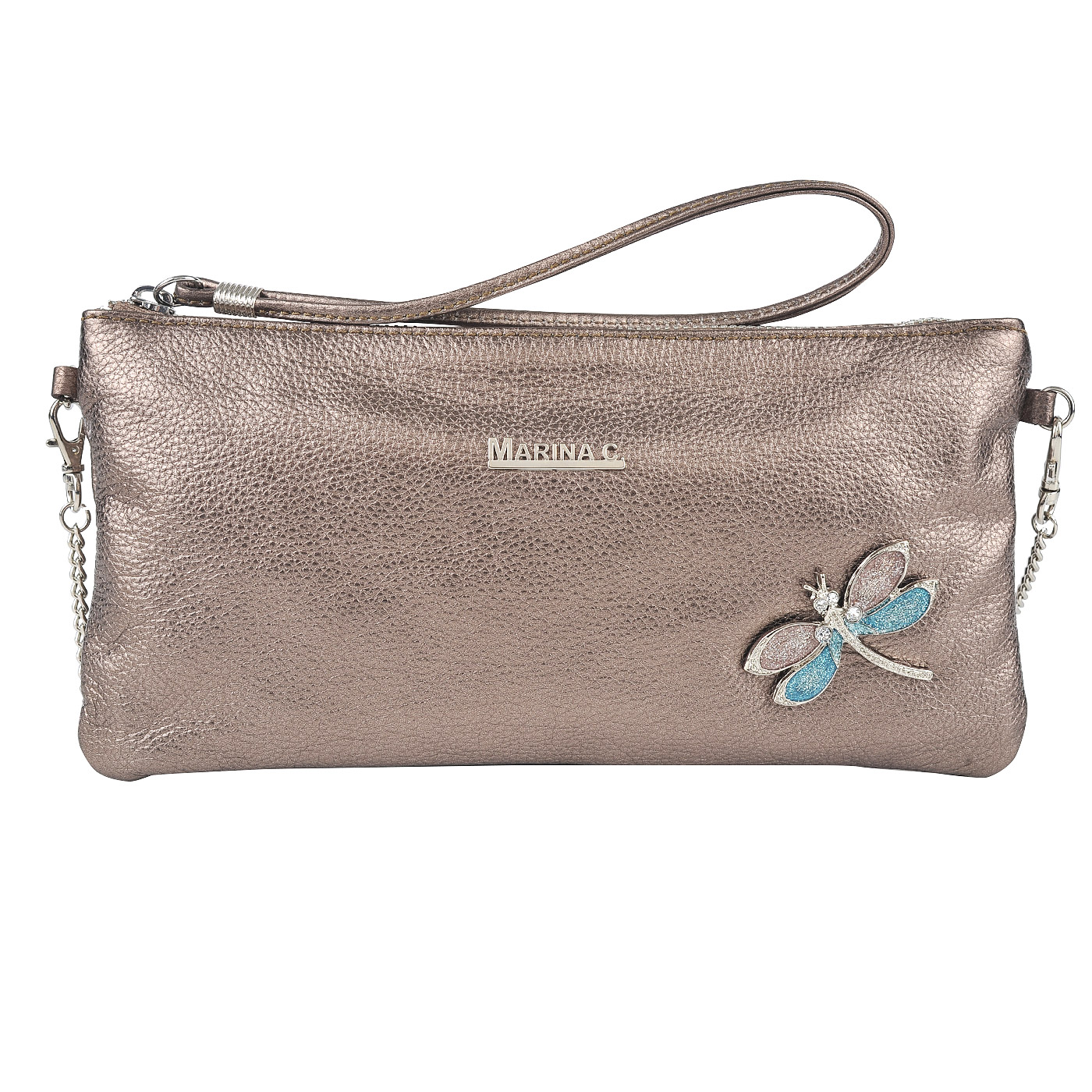 Женская кожаная сумка через плечо Marina Creazioni 