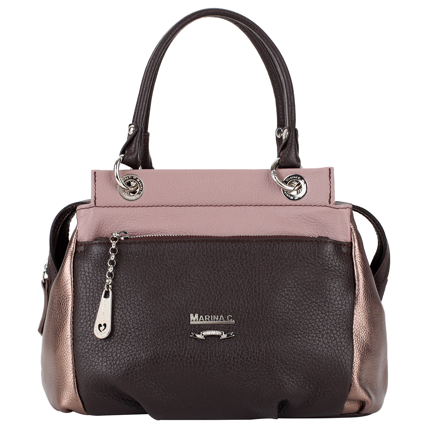 Marina Creazioni Мягкая кожаная сумка на молнии