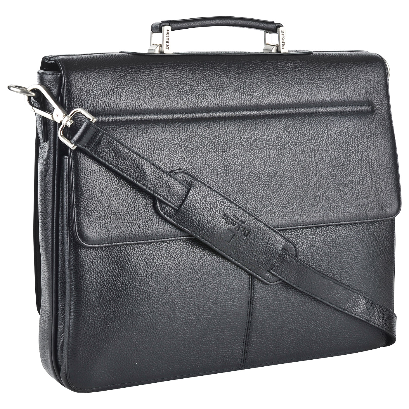Мужской кожаный портфель с двумя отделами Dr. Koffer 