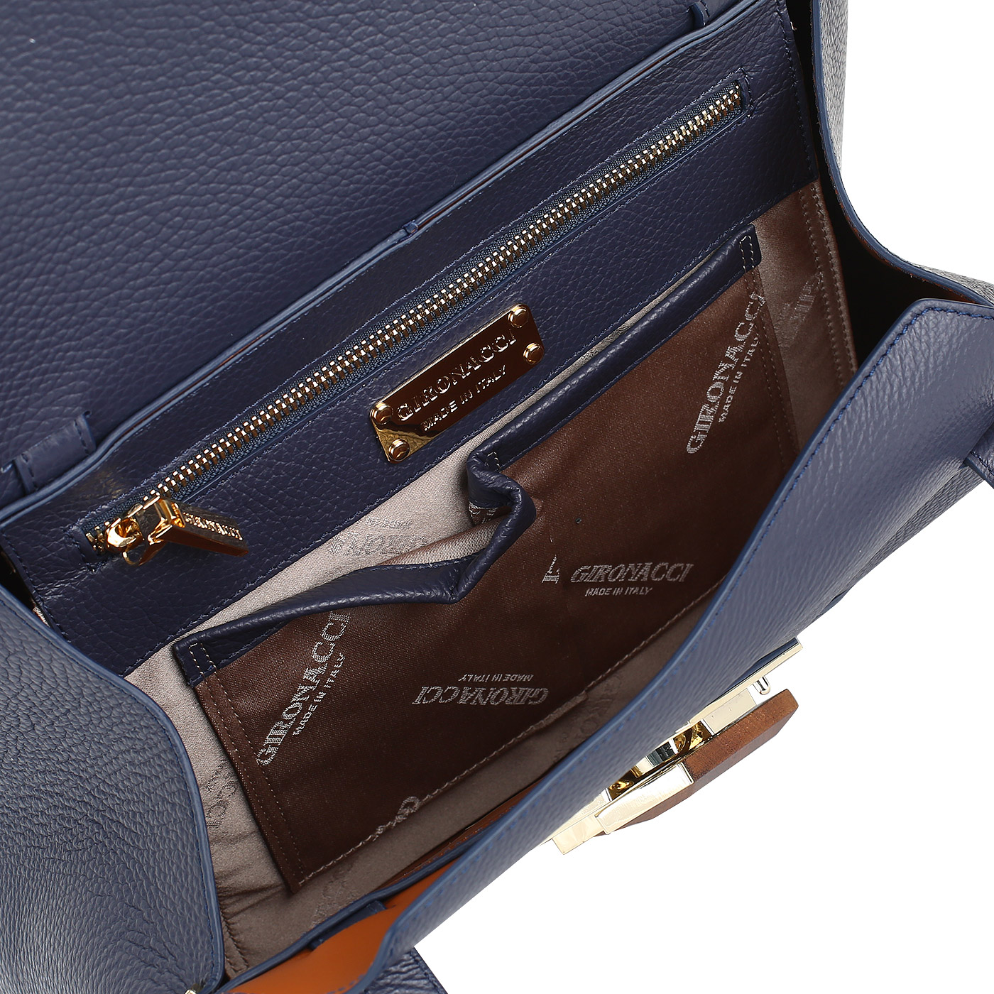 Кожаная сумка с откидным клапаном Gironacci 