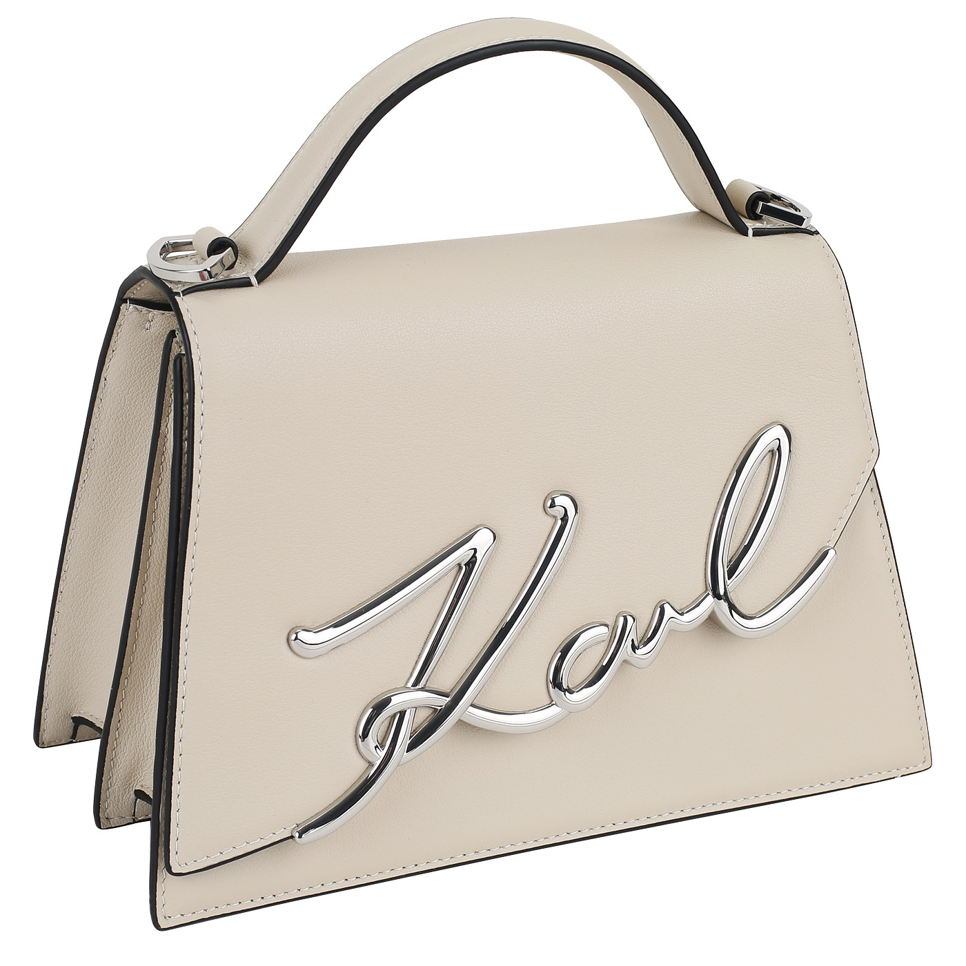 Кожаная сумка Karl Lagerfeld Signature