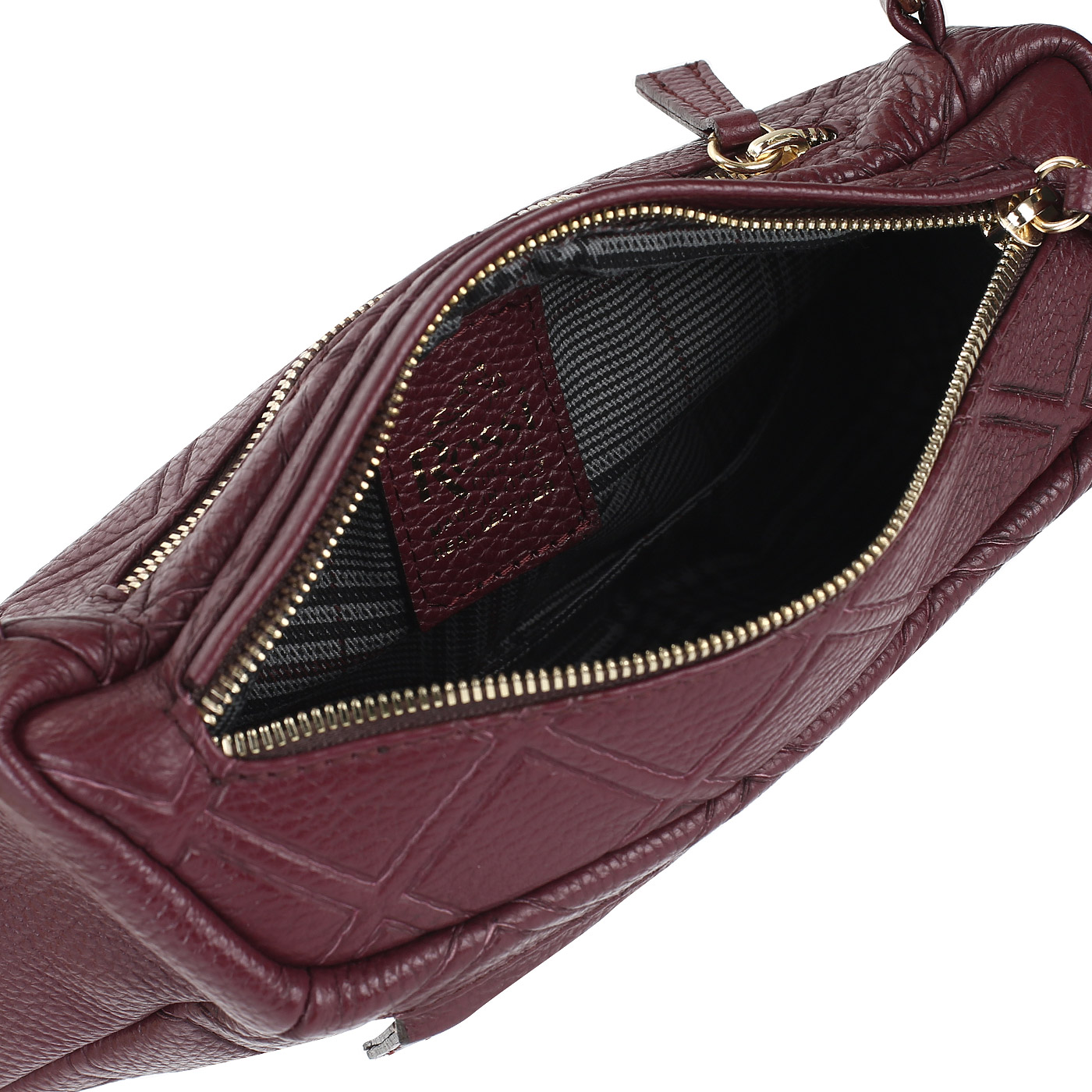 Стеганая поясная сумка из кожи Bruno Rossi 